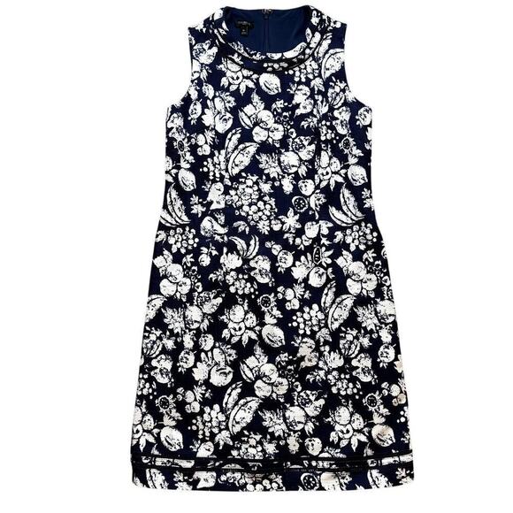 Talbots Dresses & Skirts - Talbots Sleeveless Fruit Print Navy Brunch Dress Women's Size 6P
